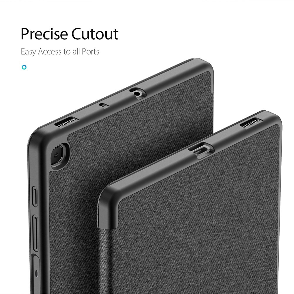 Samsung Galaxy Tab S6 Lite (2024/2022/2020) Tasche Smart Cover Hülle Stoff Design S-Pen Halterung - Schwarz
