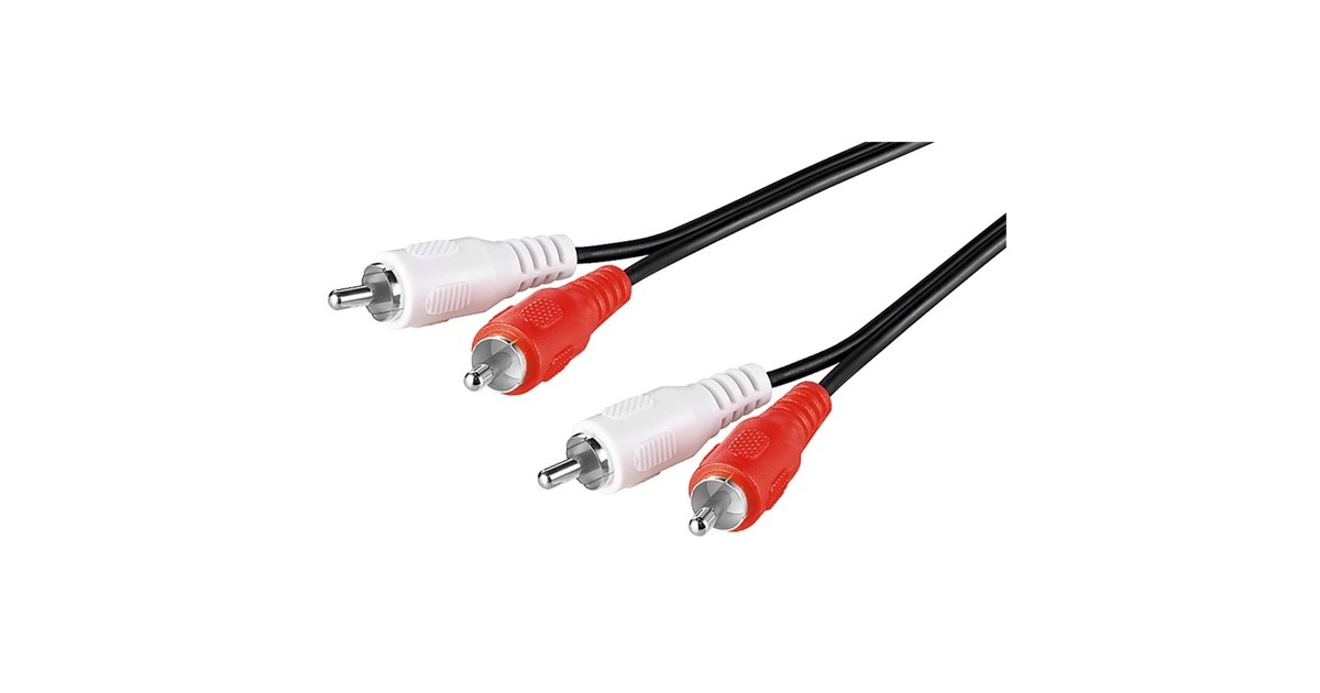 goobay2x Tulp kabel  (Zwart, 1,5 meter, Stereo)