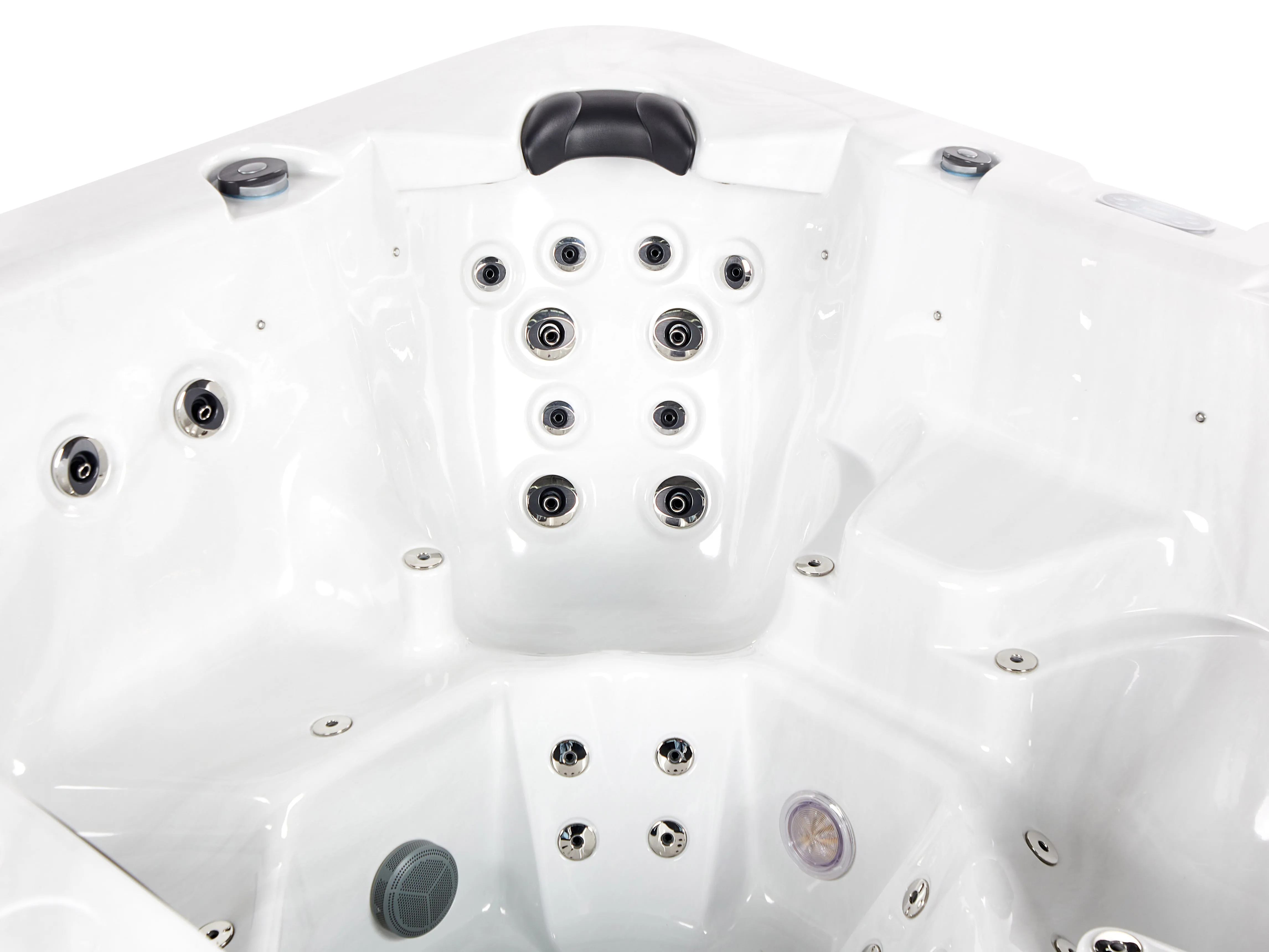 Buiten hottub met LED VILLARRICA Wit