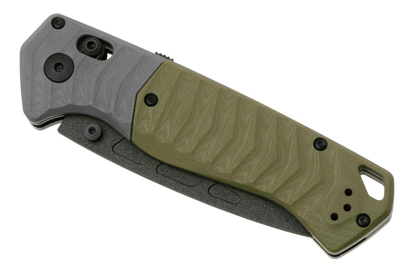 Benchmade P.S.K. 593BK CPM MagnaCut, Gray/Green G10, outdoorzakmes