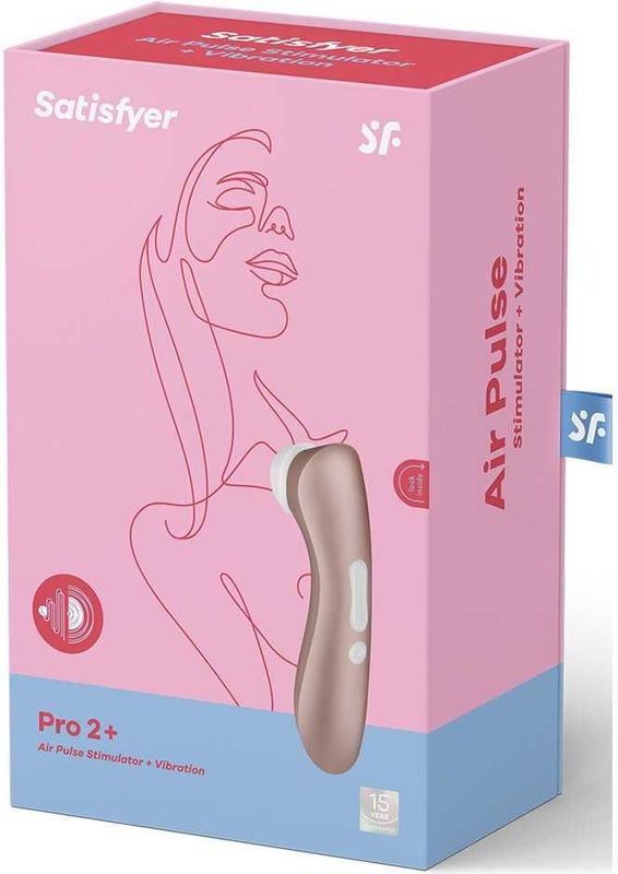 Satisfyer Pro 2+ - Luchtdruk Vibrator - Zwart - Medisch Siliconen