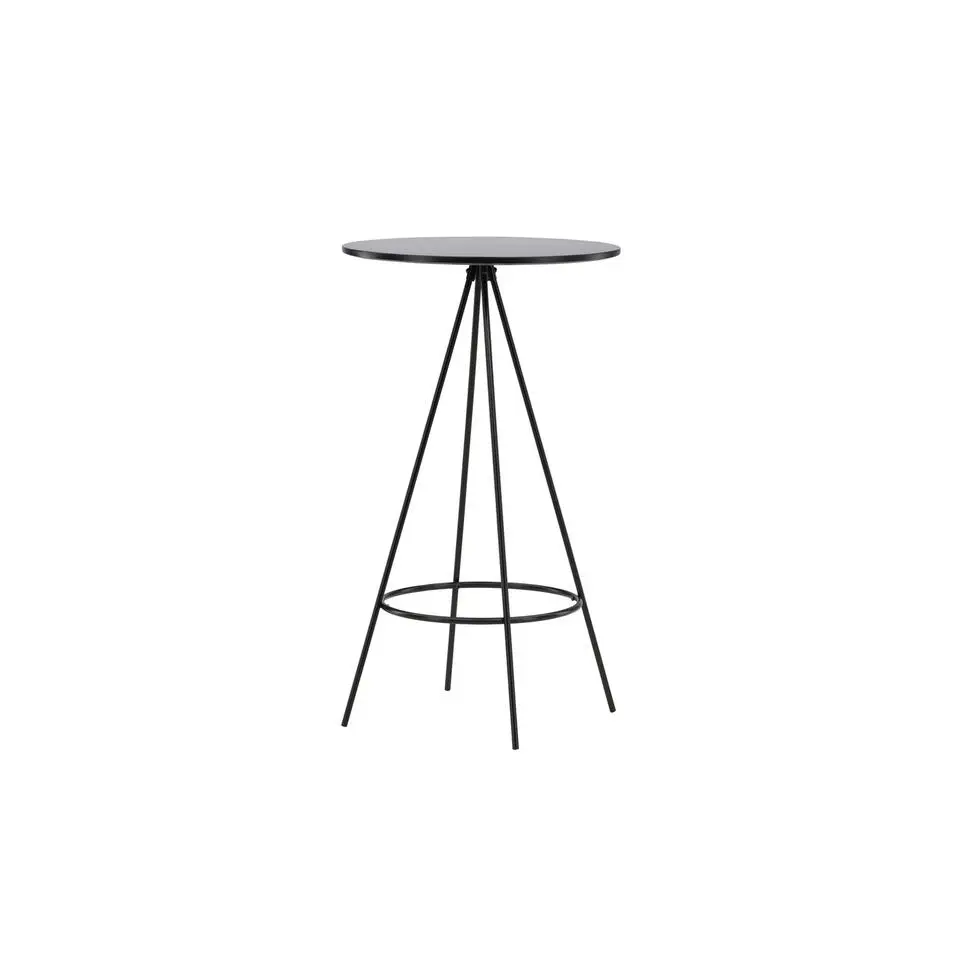 Bartafel Zwart Hout - 60x60x105cm - Bistro