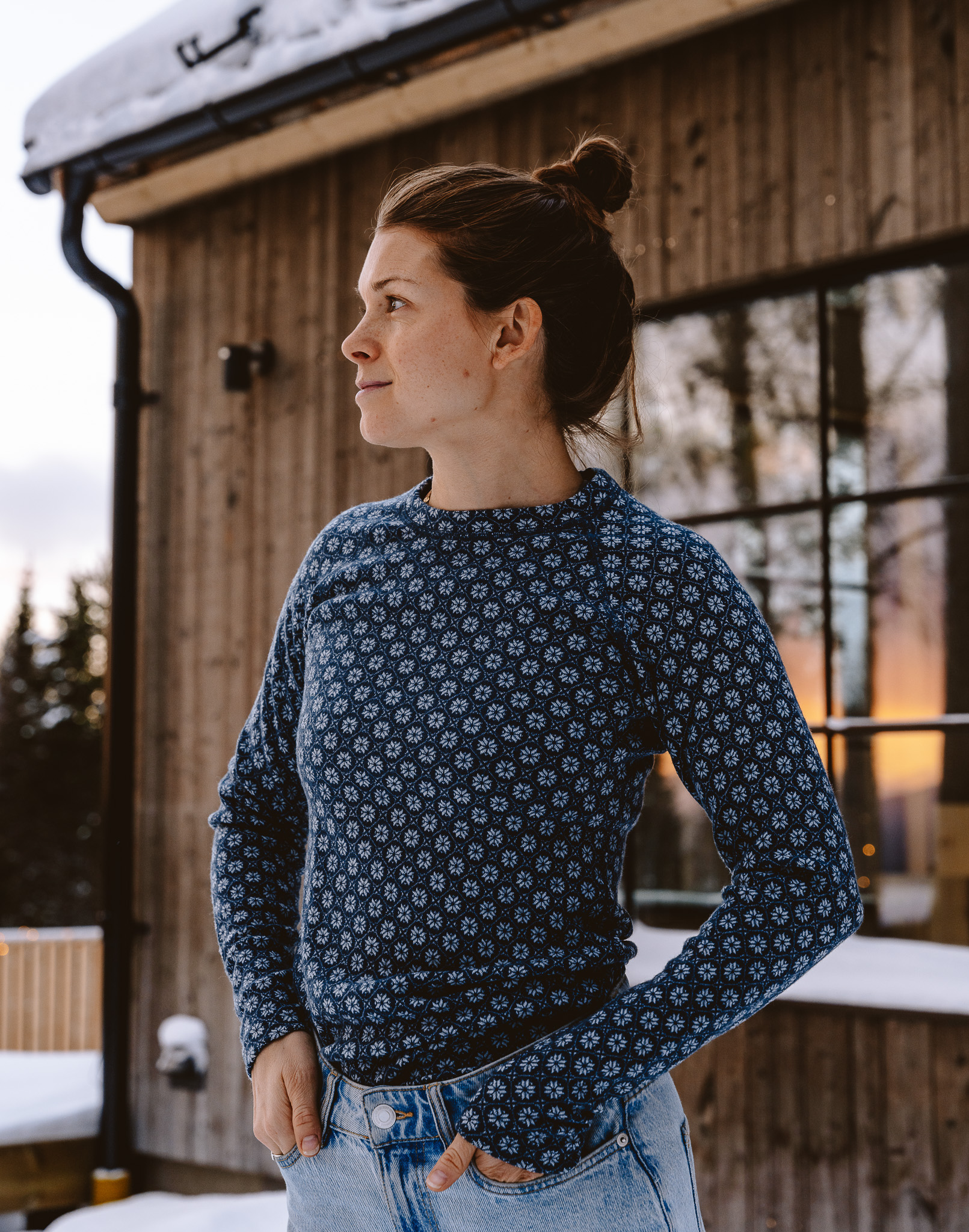 Shirt met Scandinavisch patroon voor dames