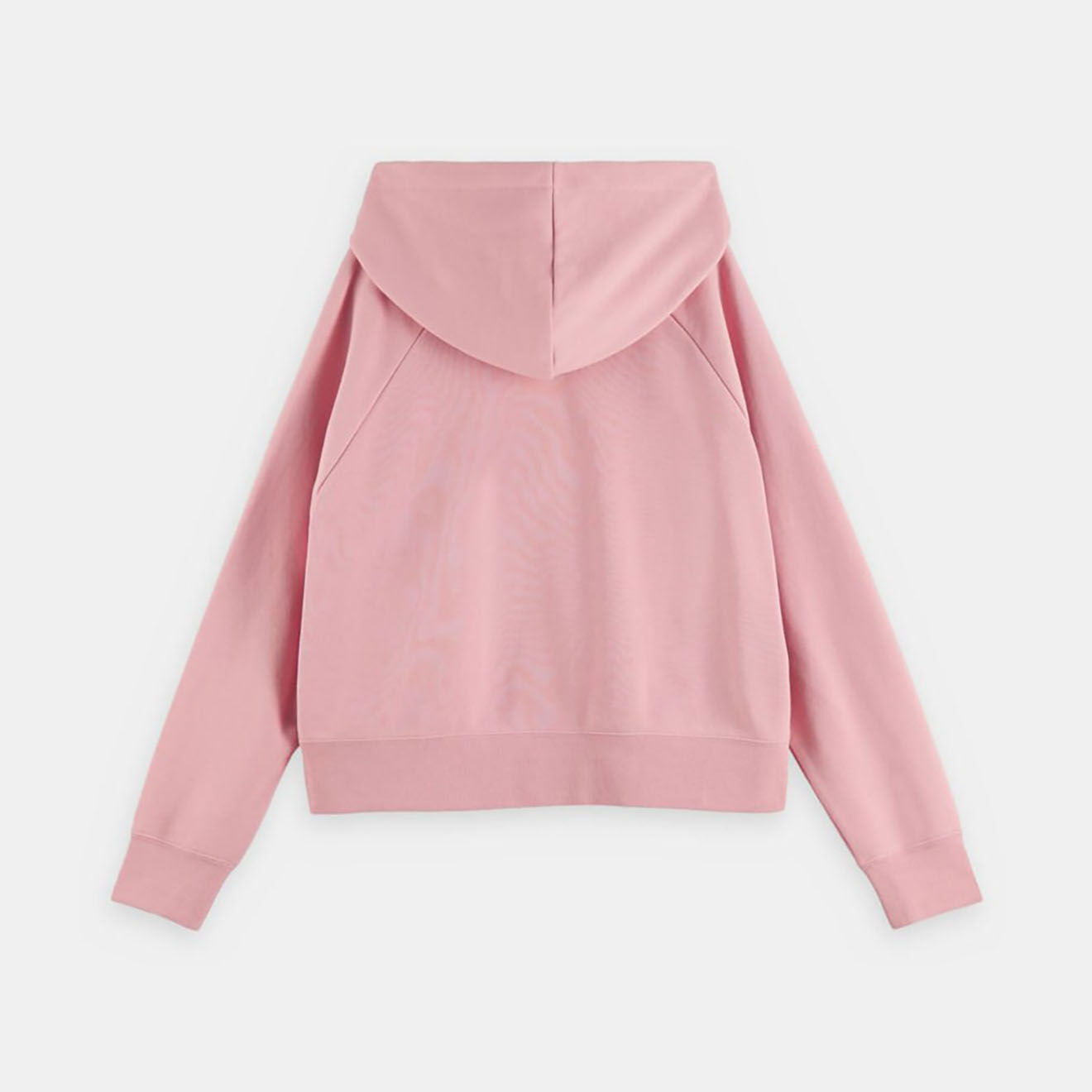 Scotch & Soda Sweat à capuche en Coton Bio mélangé Raglan rose