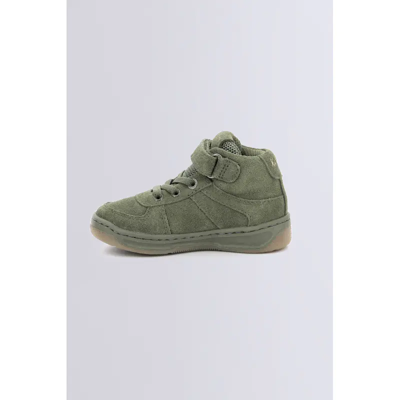 KICKALIEN KAKI SNEAKERS HAUTES Cuir Garçon