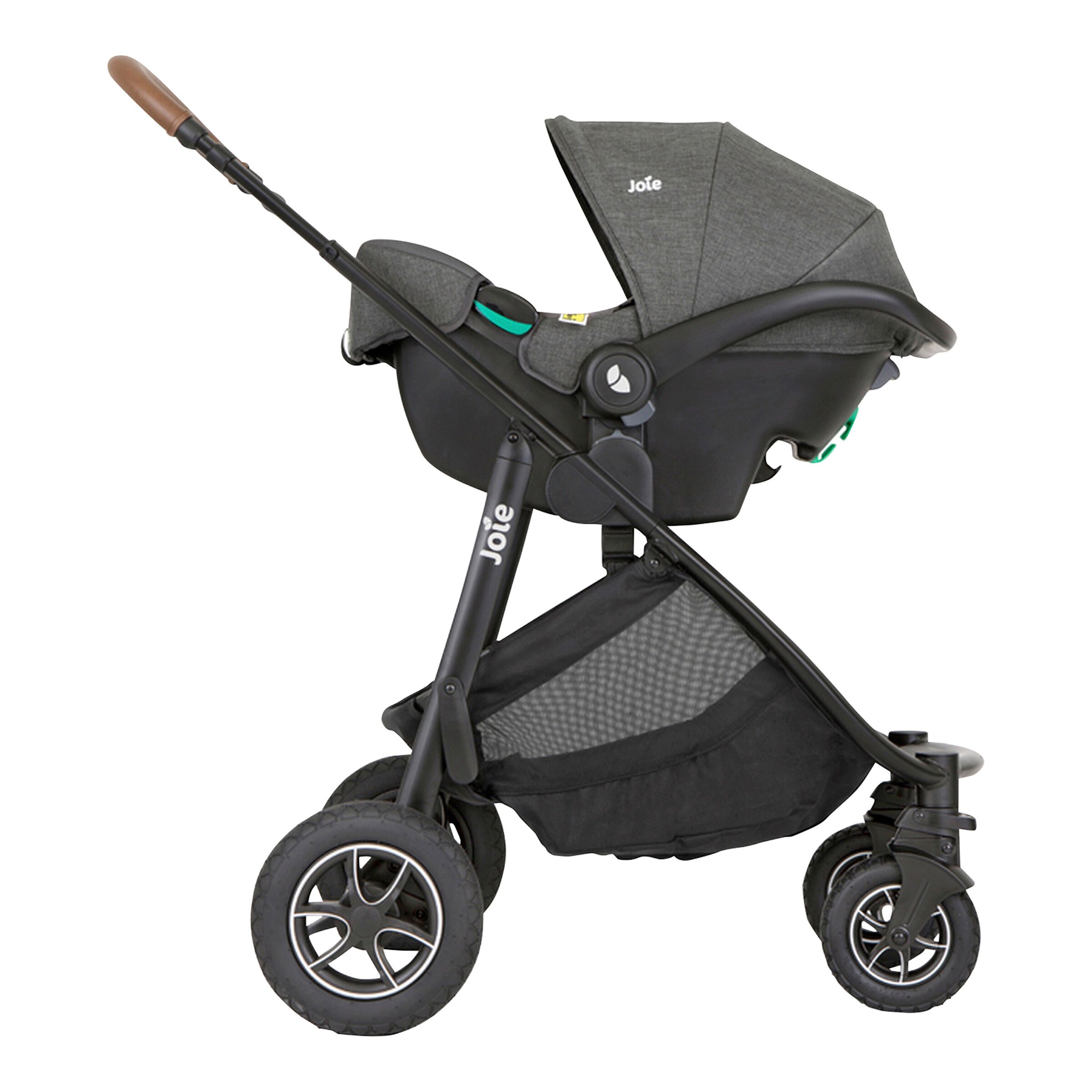 Joie Kombikinderwagen Versatrax Trio-Set inkl. Babyschale i-Snug 2 i-Size shell grey
