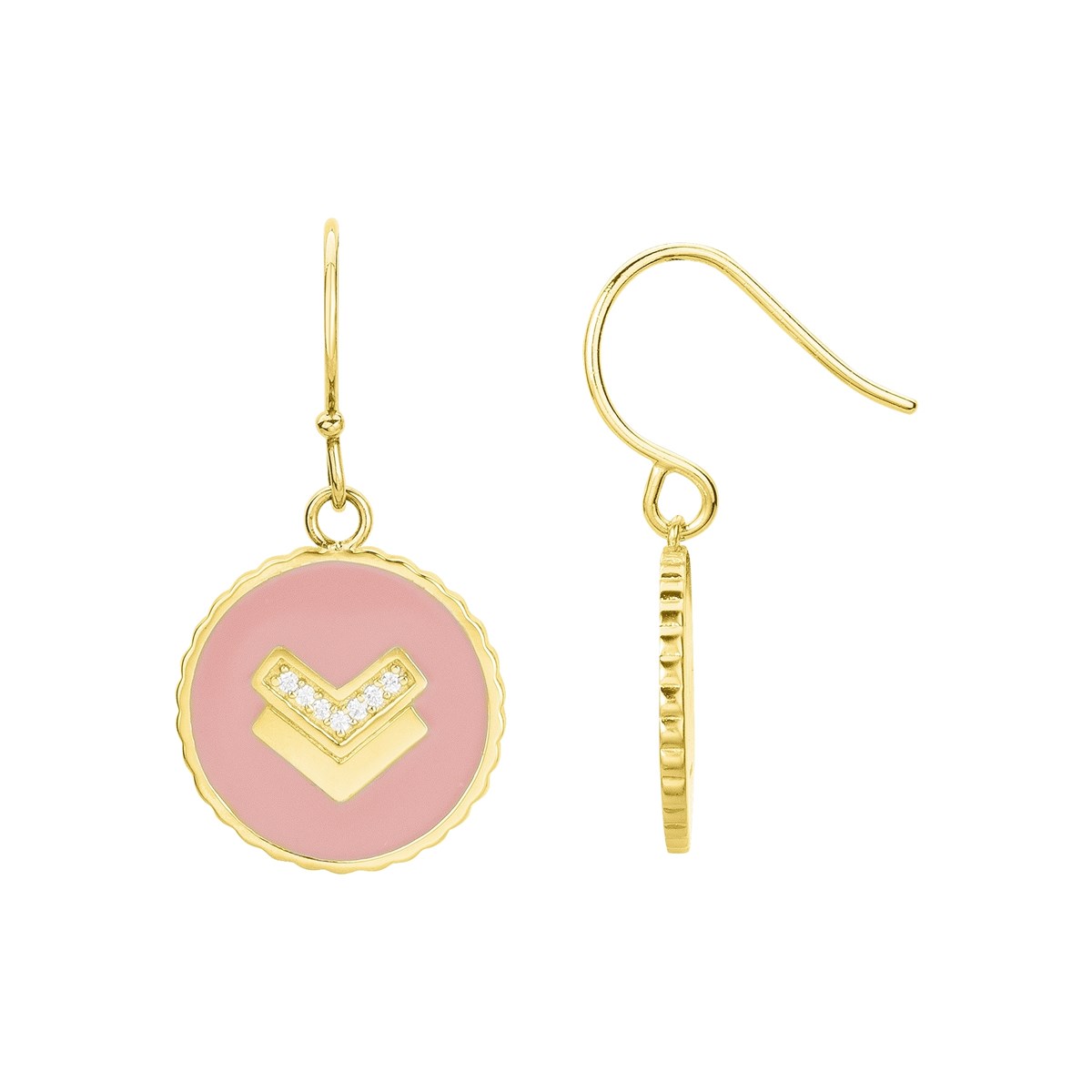 Boucles d'oreilles pendantes en Plaqué Or jaune