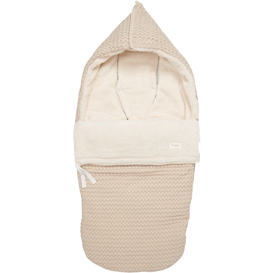 koeka Buggy Fußsack Plüsch Oslo SandKiesel