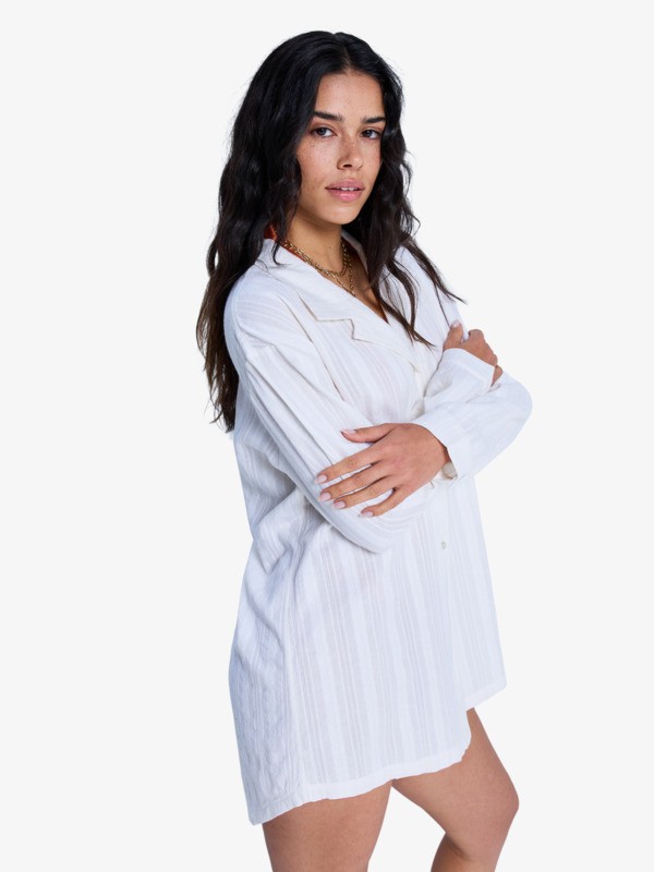 Sunset Back Chemise de plage Blanc Femme