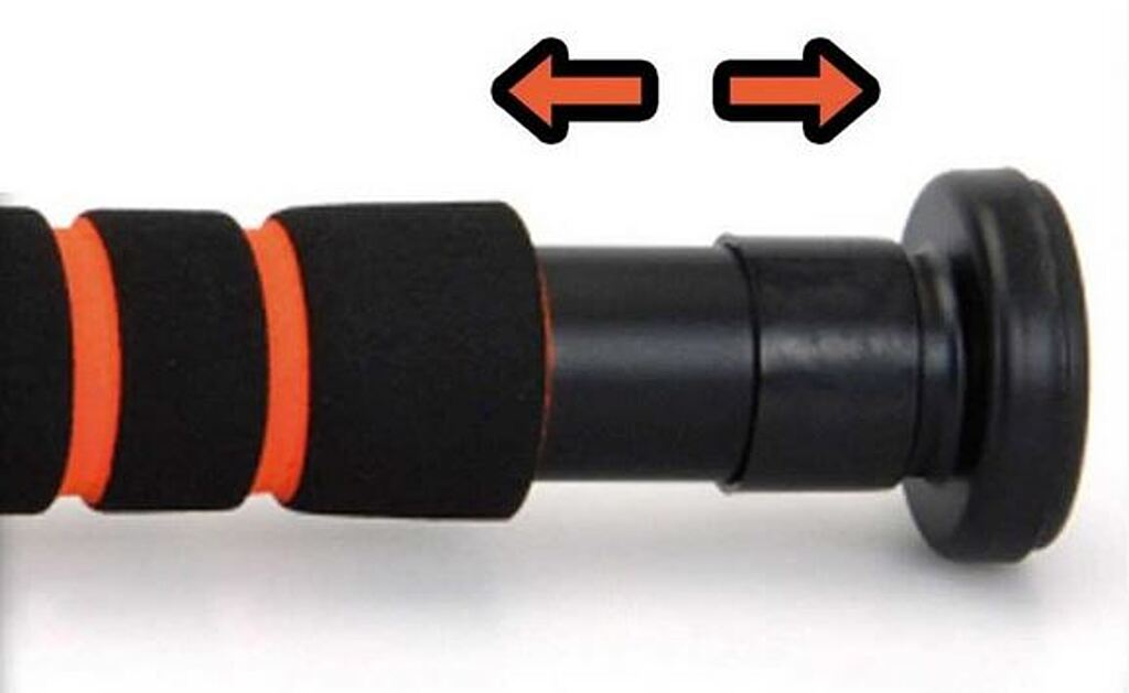 (63-96cm) Klimmzugstange Pull Up Bar Sport Trainings Stange - Schwarz