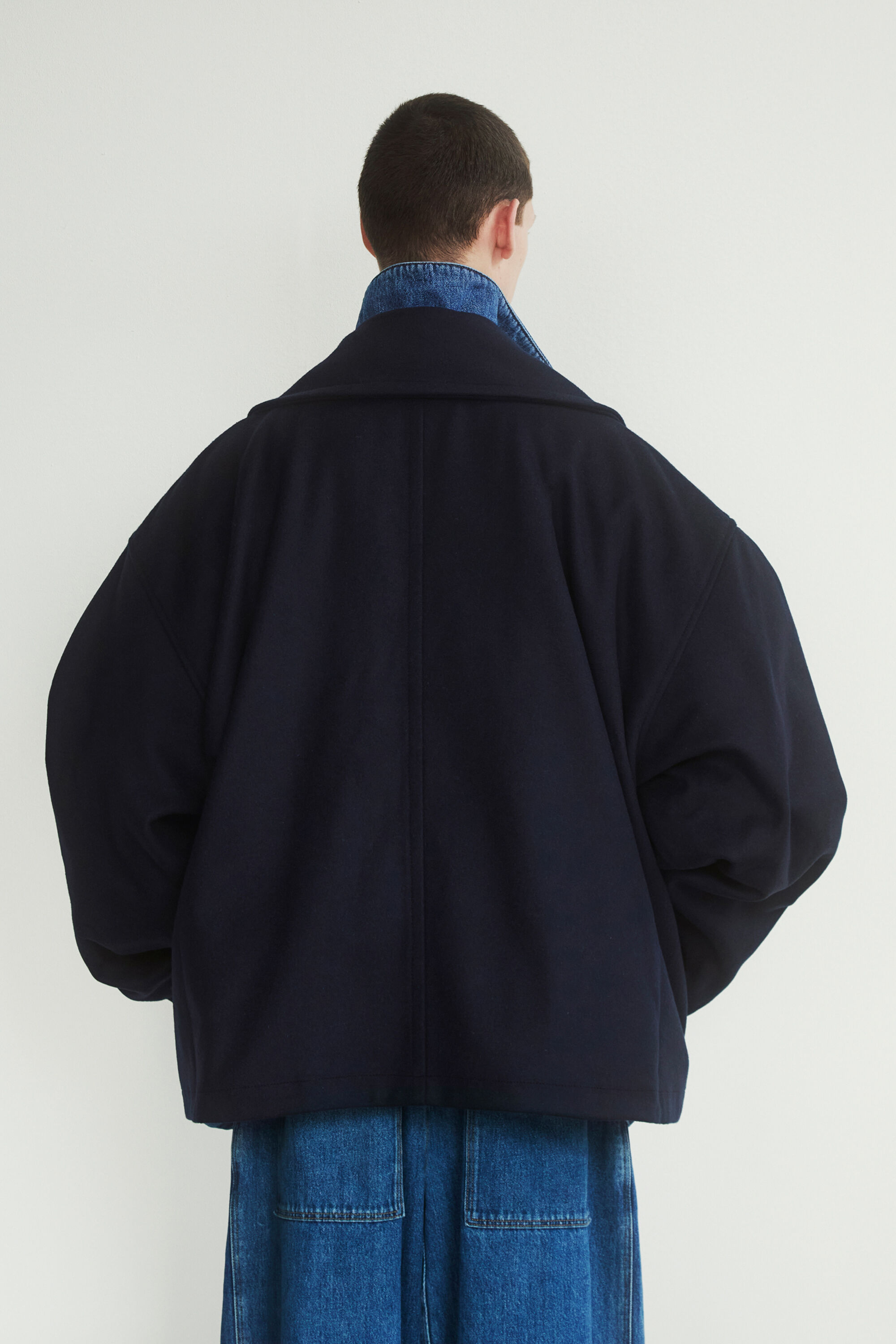 Casaco curto oversized de lã Hed Mayner