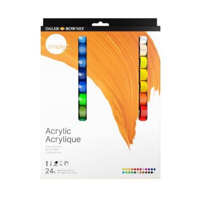 Daler Rowney Simply Acrylic Paint Set: 24x12ml