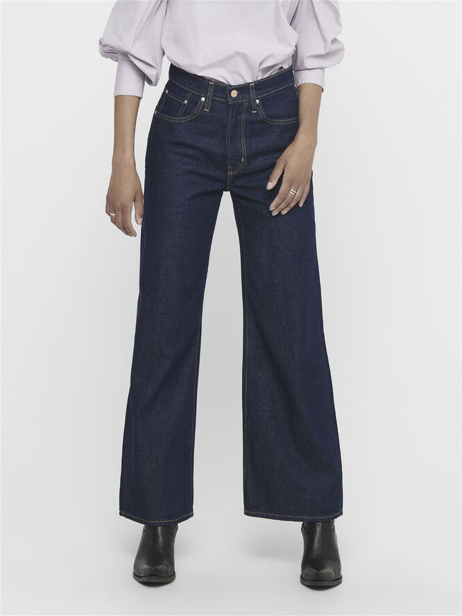 ONLY ONLHOPE LIFE EX HW WIDE DNM JEANS A Dark blue denim