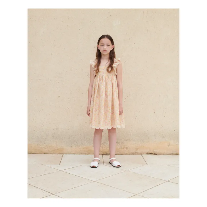 Bebe Organic Robe Fleurie Ingrid | Abricot