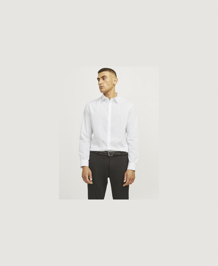 JJ-REBEL JREBGAVIN SOLID SHIRT LS NOOS White