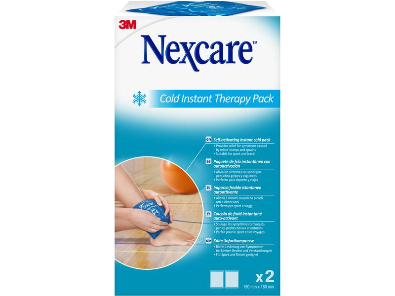 3M Nexcare ColdHot Instant Kompresse 15 x 18 cm, 2 Stück Wärm- und Kühlbeutel