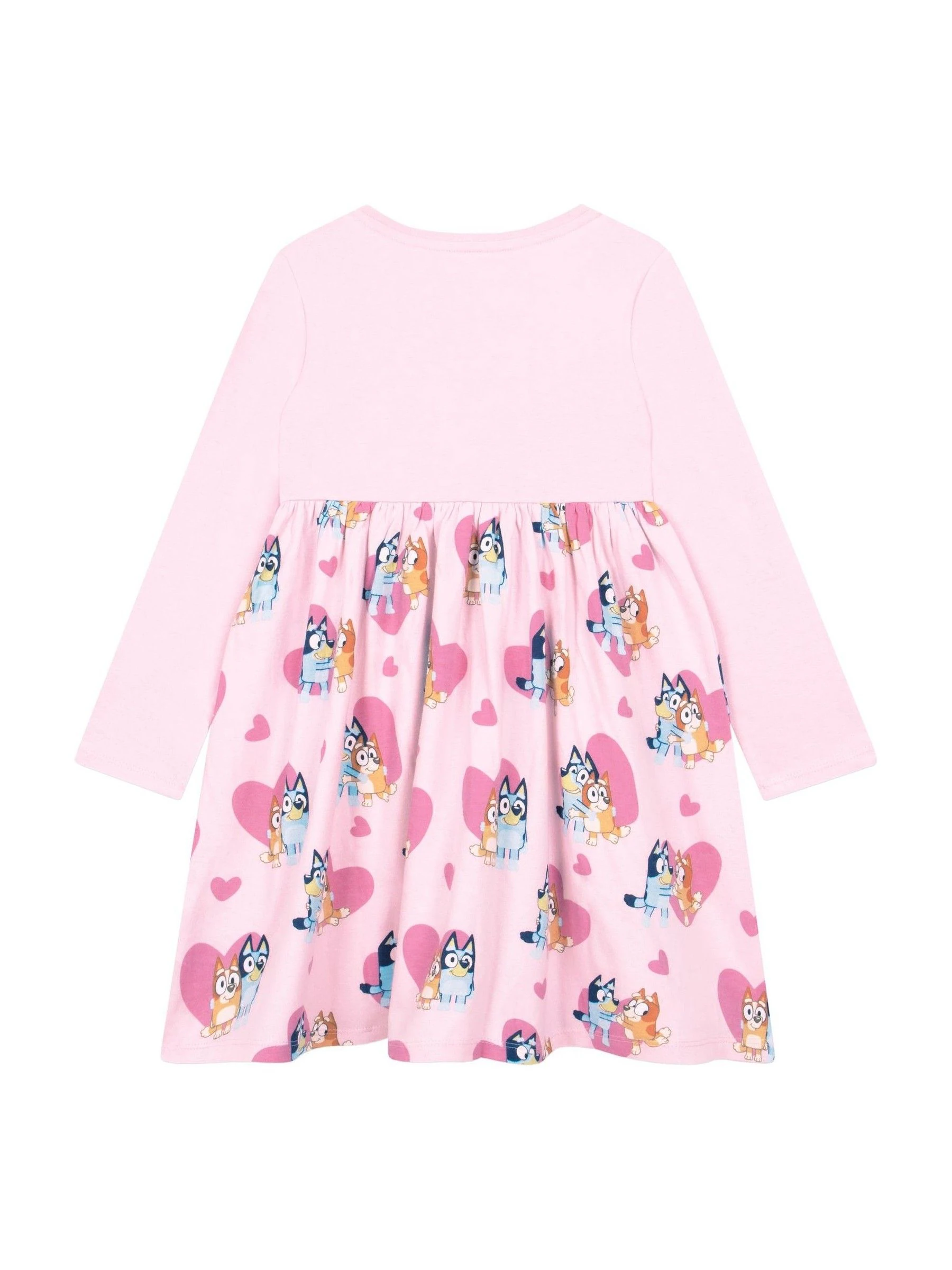 Character Bluey Long Sleeve 100% Cotton Dress