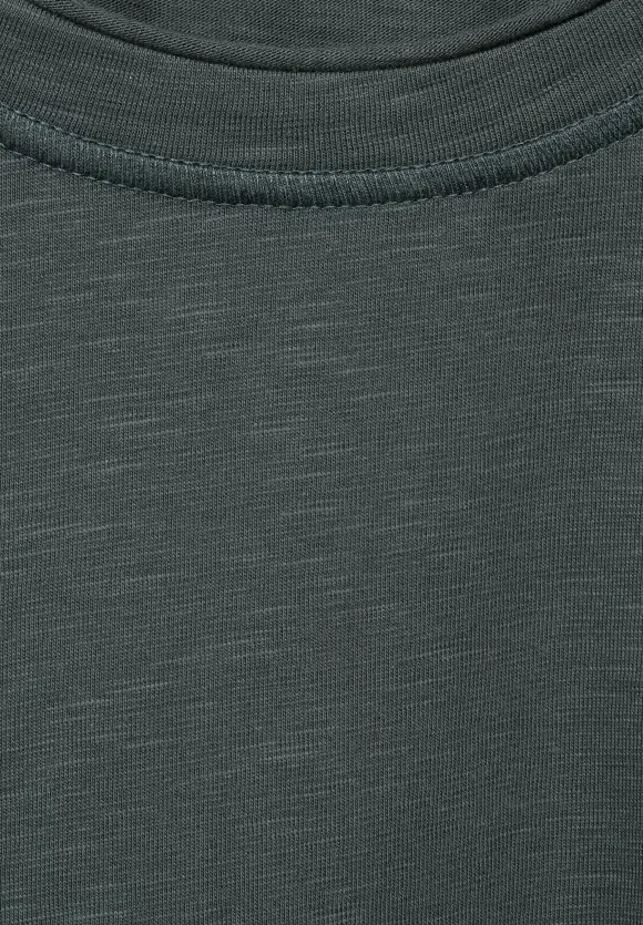 T-Shirt in Unifarbe - grey olive