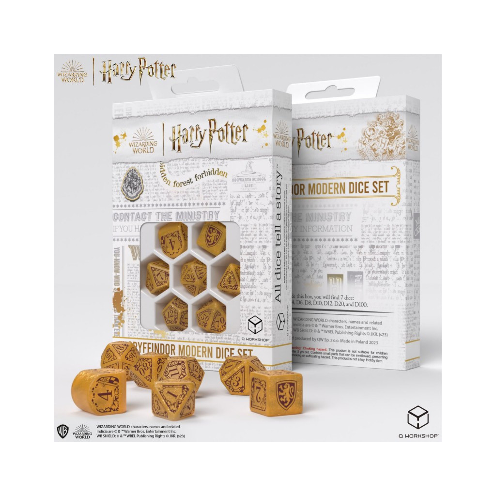Set de dés Harry Potter - Gryffondor Gold