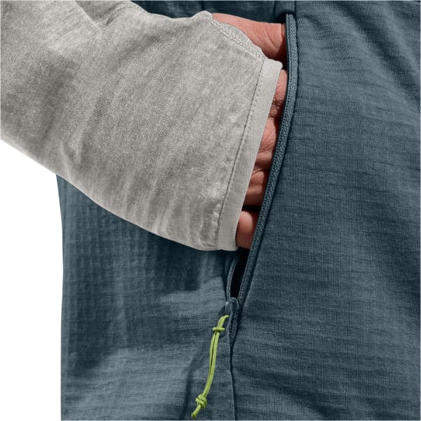 Veste polaire randonnée ODLO ASCENT MID LAYER HOODY FULL ZIP SILVER CLOUD/DARK SLATE