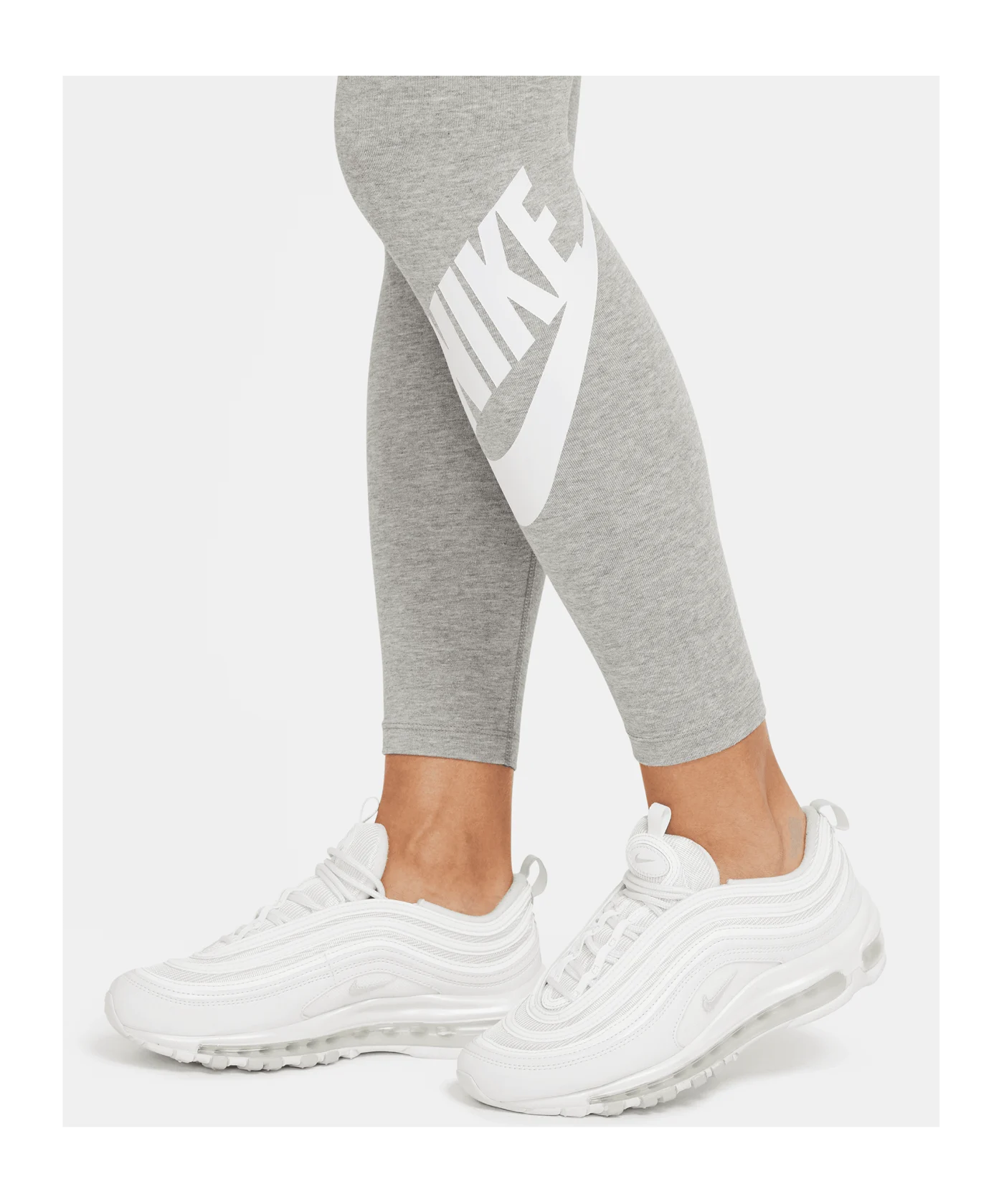Nike Essentials Leggings Damen Grau Weiss F063