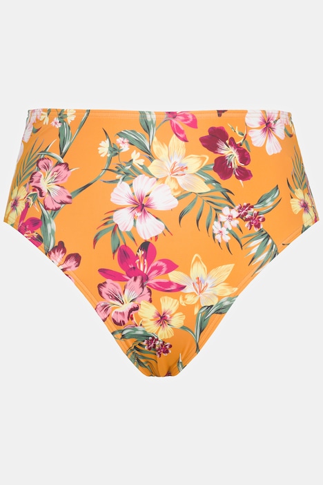 Bikini Slip, High Waist, Tropical Print