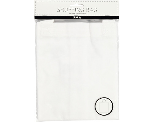 Witte stoffen tas 38x42 cm