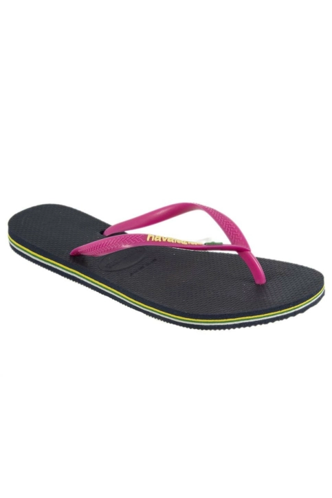 tongs havaianas slim brasil logo bleu
