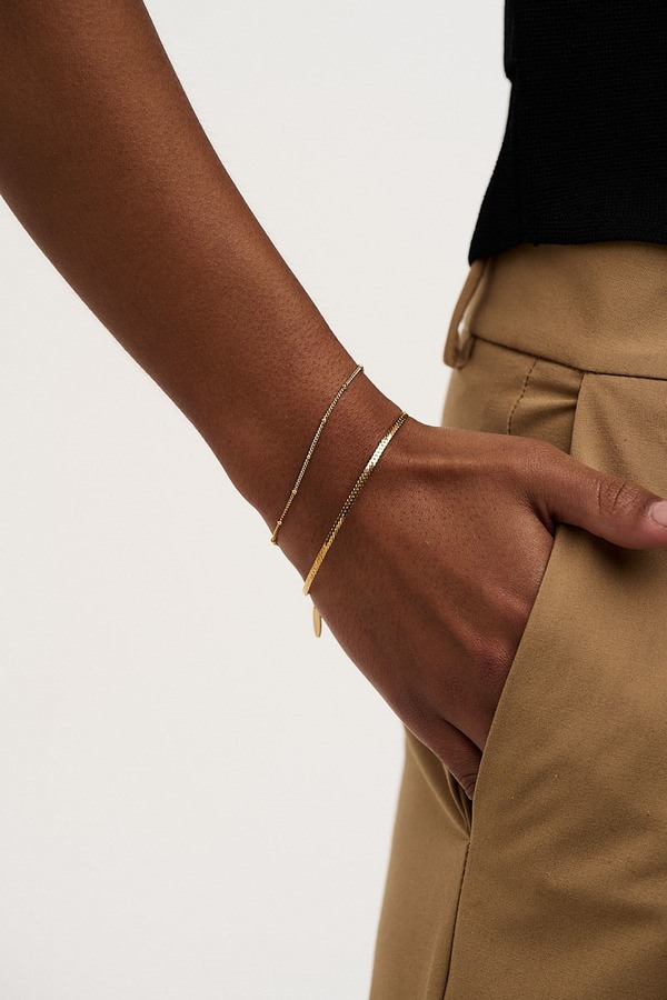 Orelia Jewellery Satellite and Flat Curb Chain Bracelet