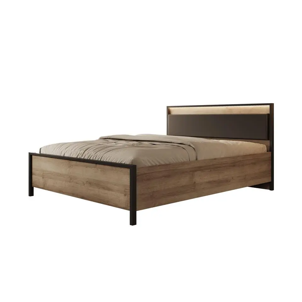 Meubella - Tweepersoonsbed Honduras - Eiken - 160x200 cm