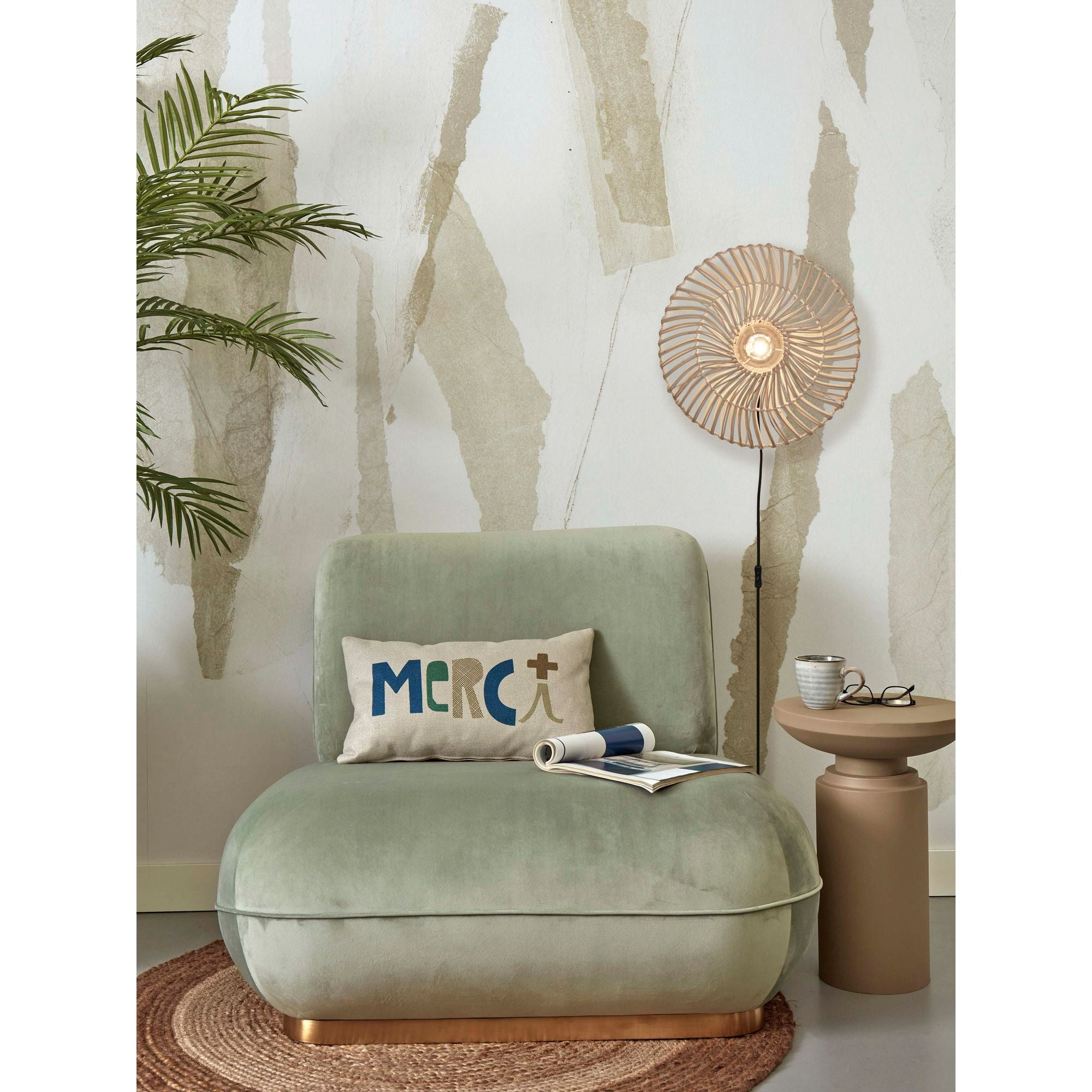 GOOD&MOJO Wandlamp Zanzibar - Rotan Wit - Ã40cm