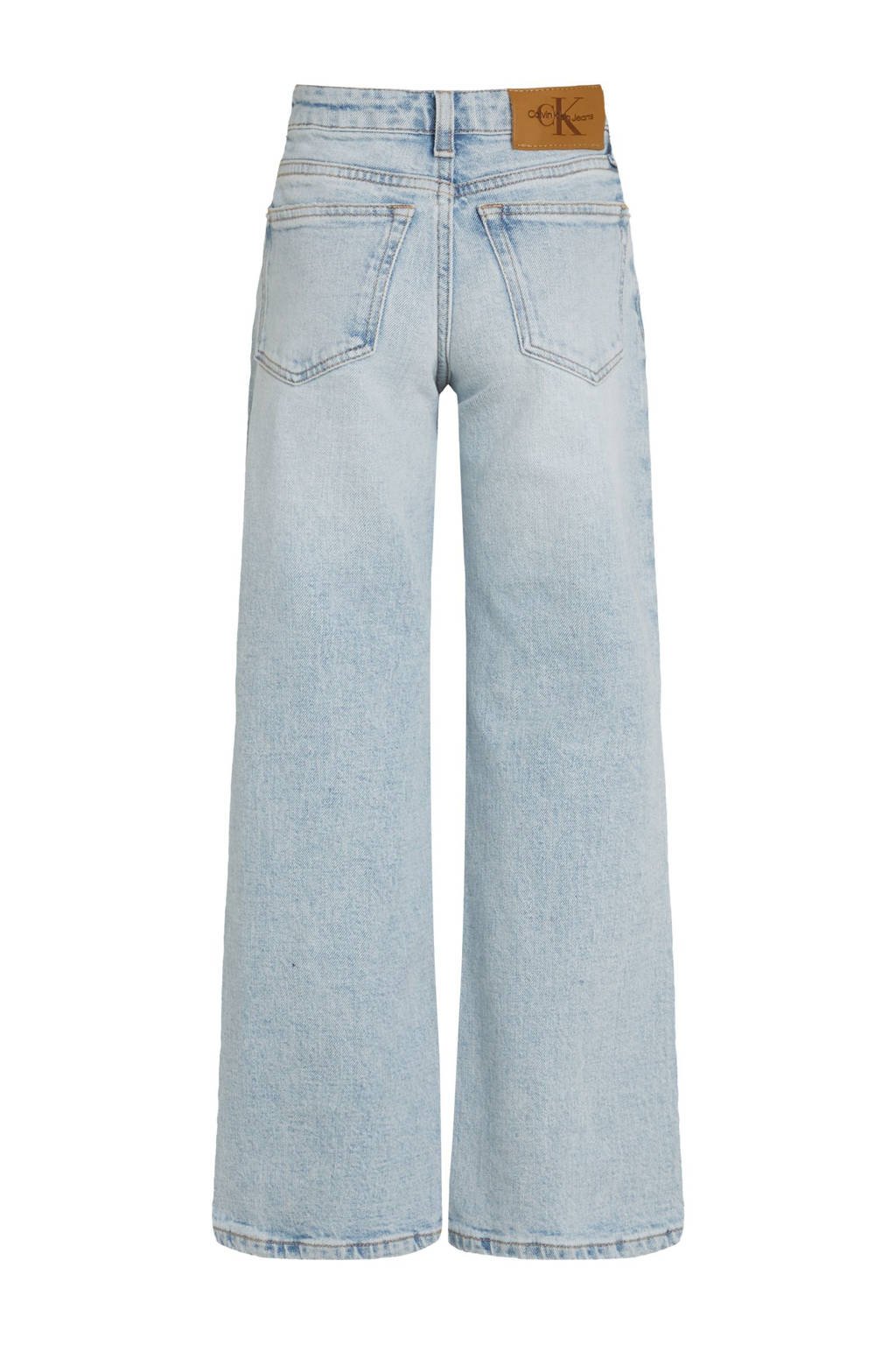 Calvin Klein wide leg high waist jeans light blue denim