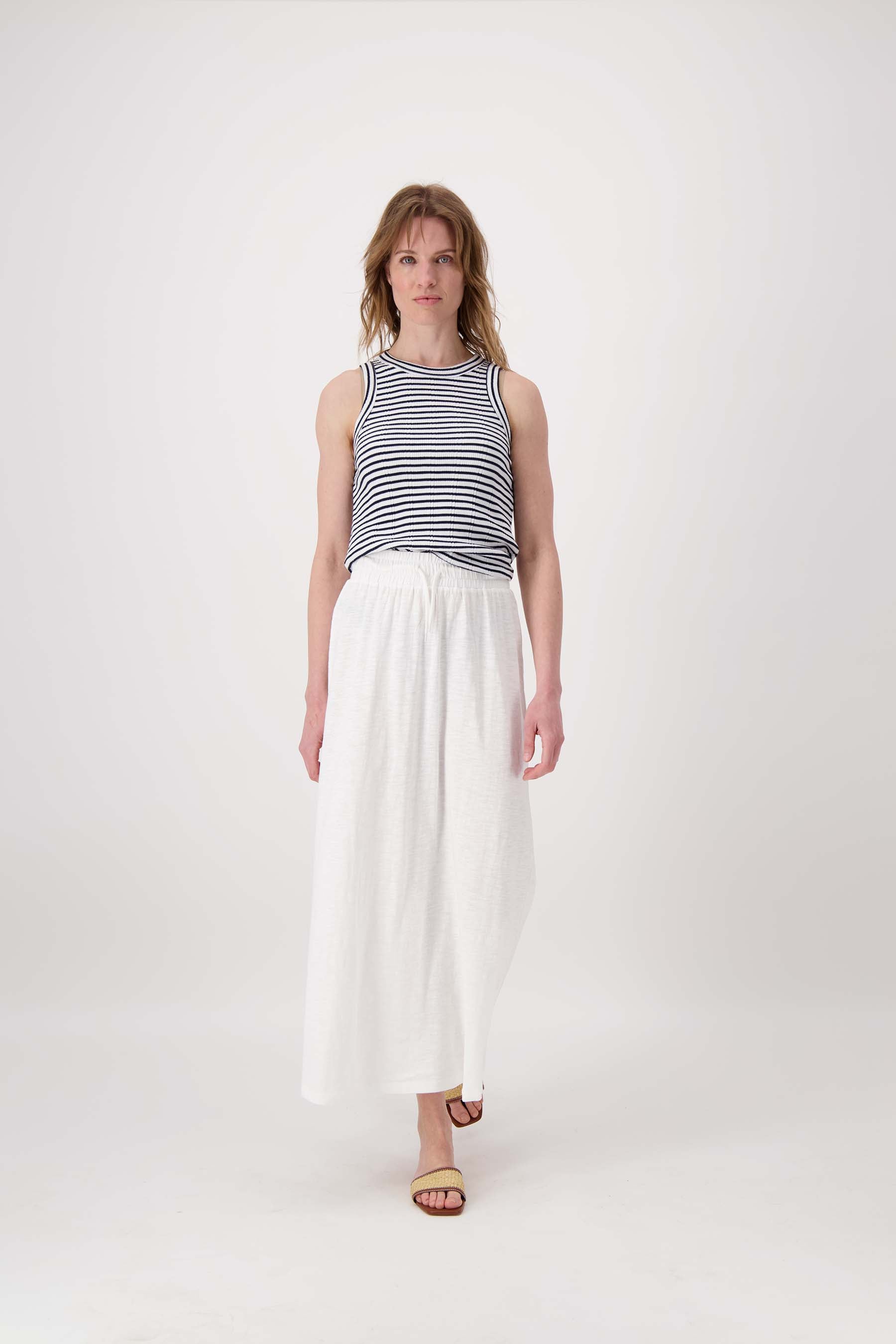 lange wijde jersey rok