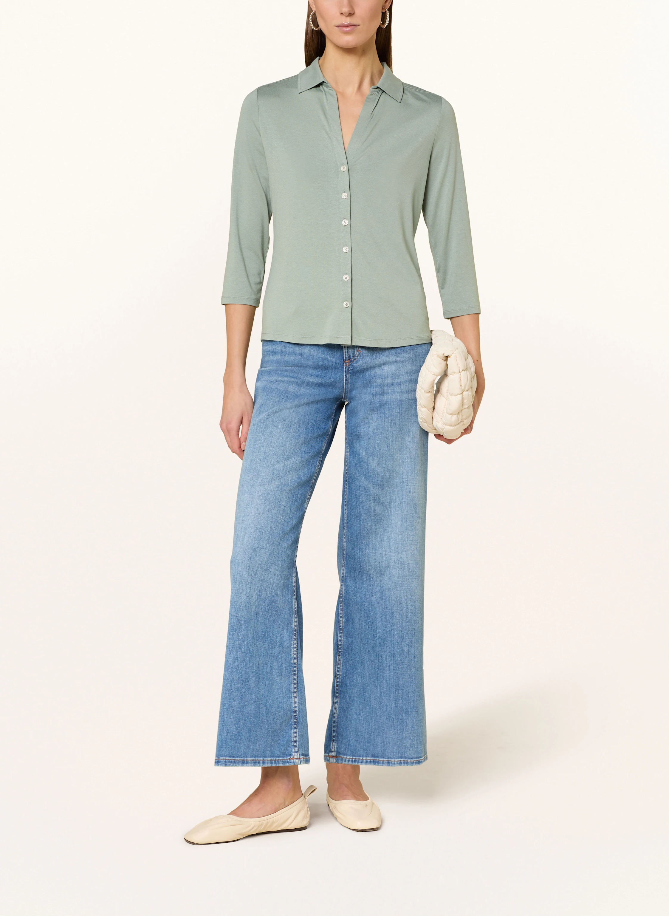 Marc O'Polo Hemdbluse aus Jersey mit 3/4-Arm