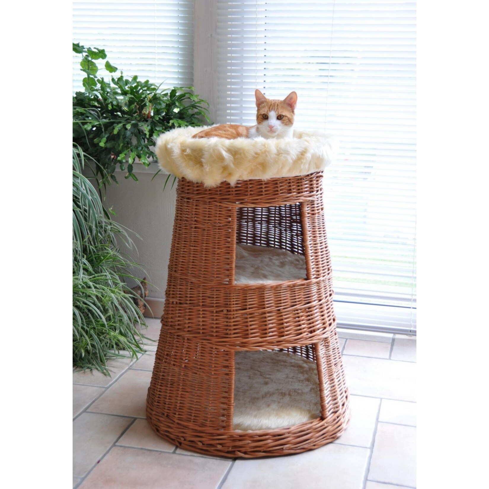Doppel-Korbturm für Katzen