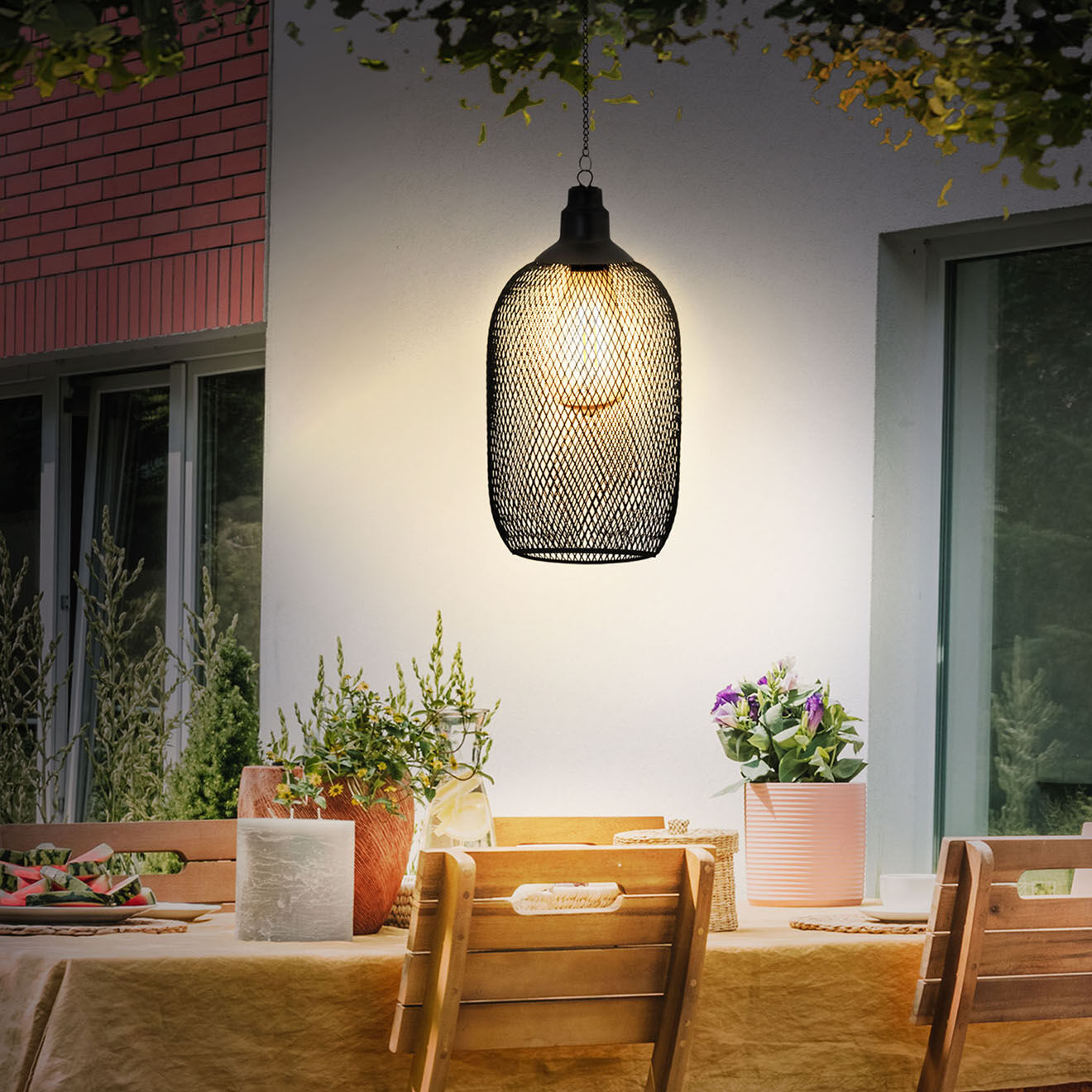 Pratik Garden Lampe solaire filaire noire - 15x15x30 cm