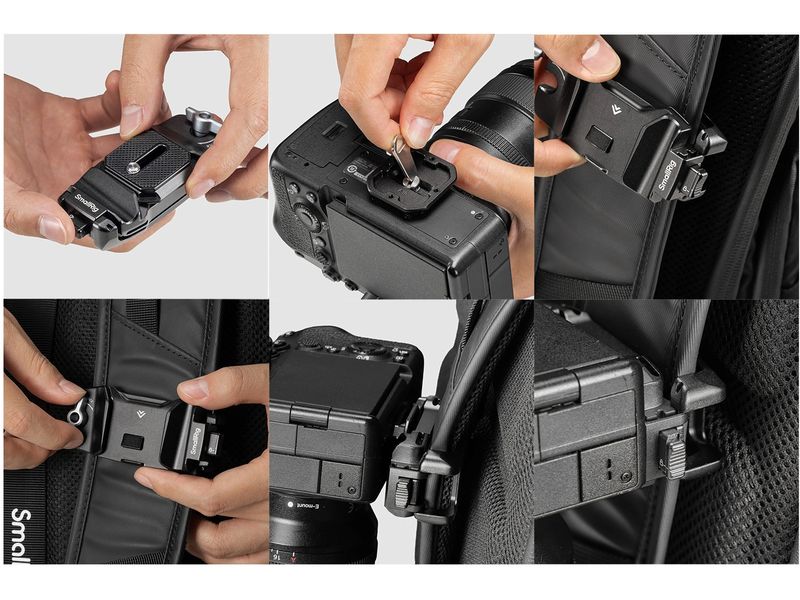 Smallrig Camera Clip mit Schnellwechselplatten-Montagesatz Verstellbarer Halter für Action- oder spiegellose Kameras