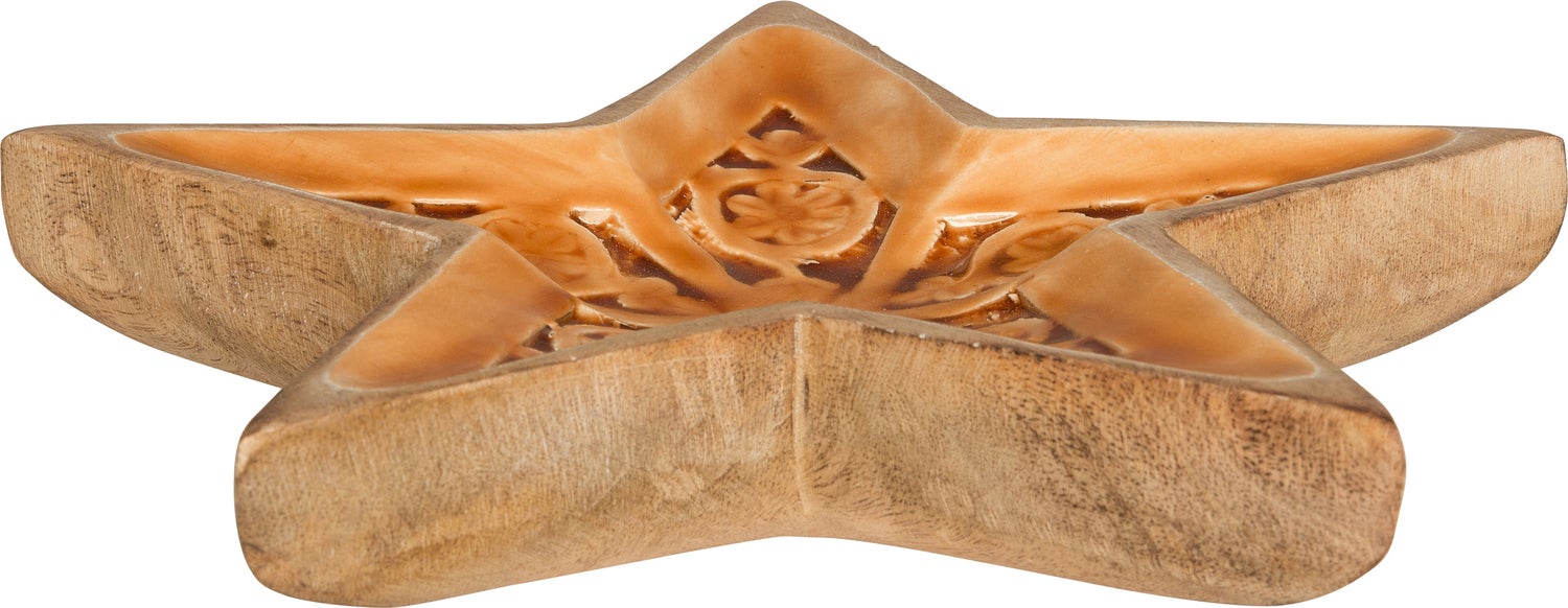 Intratuin tray ster 25 x 25 x 4 cm bruin / naturel