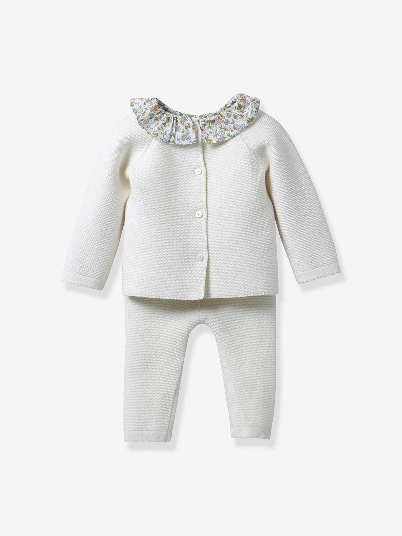Conjunto de malha para bebê: gola de malha Liberty®