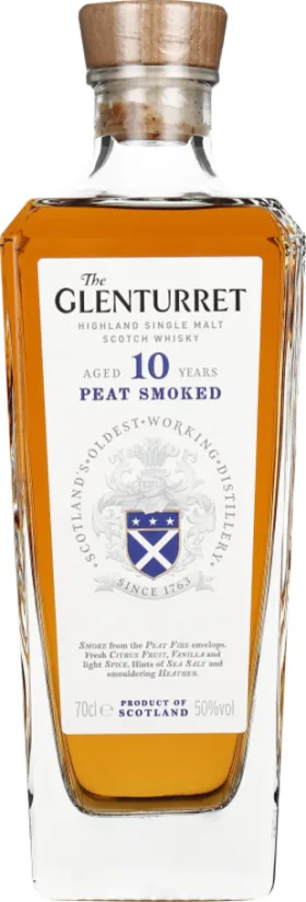 GLENTURRET 10 YEARS PEAT SMOKED 70CL