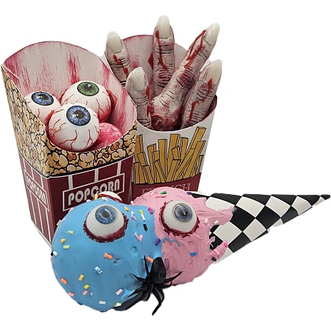 Halloween mad i boks - flere varianter - assorteret