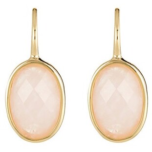 Boucles d'oreilles Lisa - Laiton doré & quartz