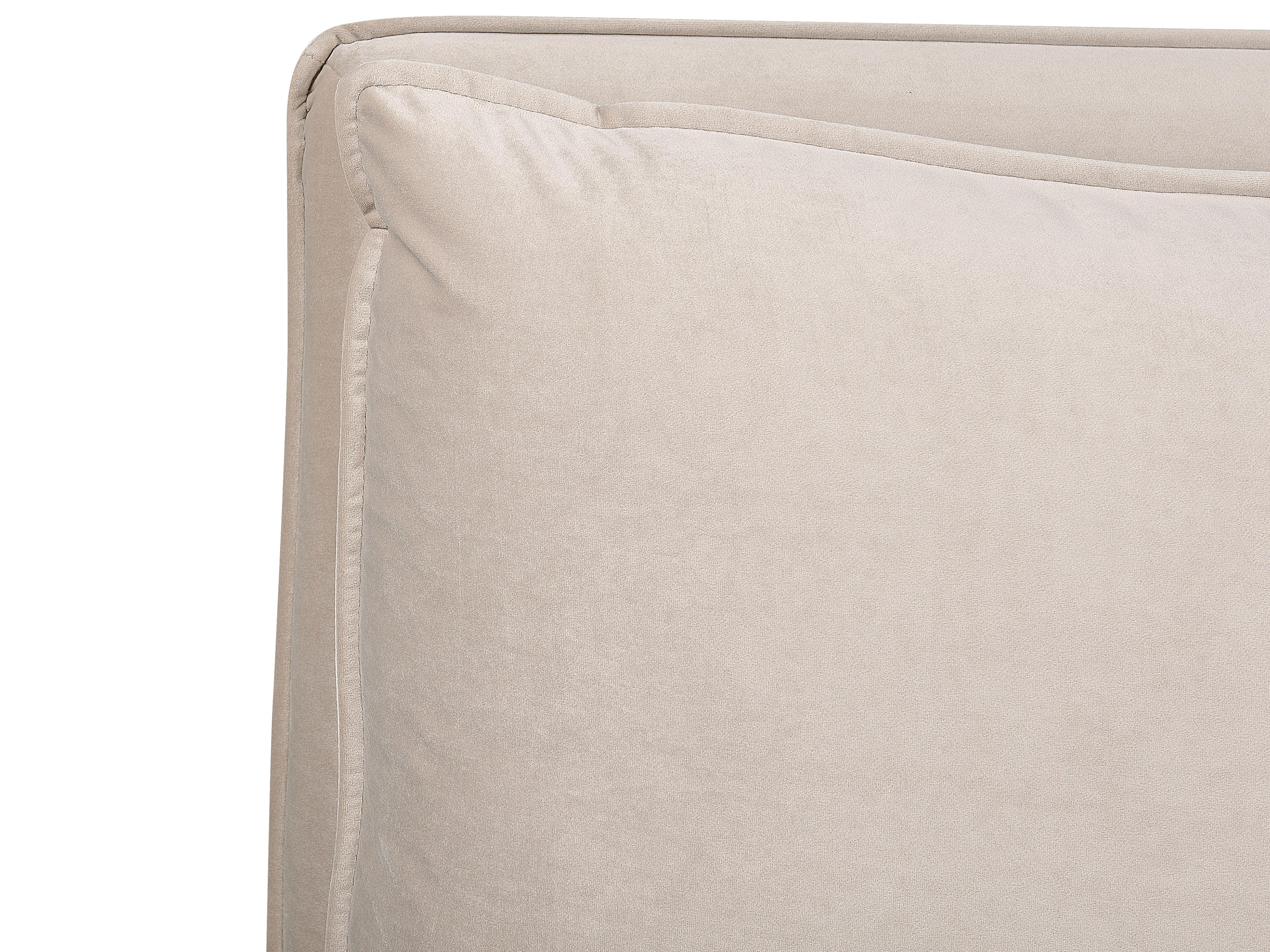 Waterbed Fluweel BAJONNA 160 x 200 cm Taupe