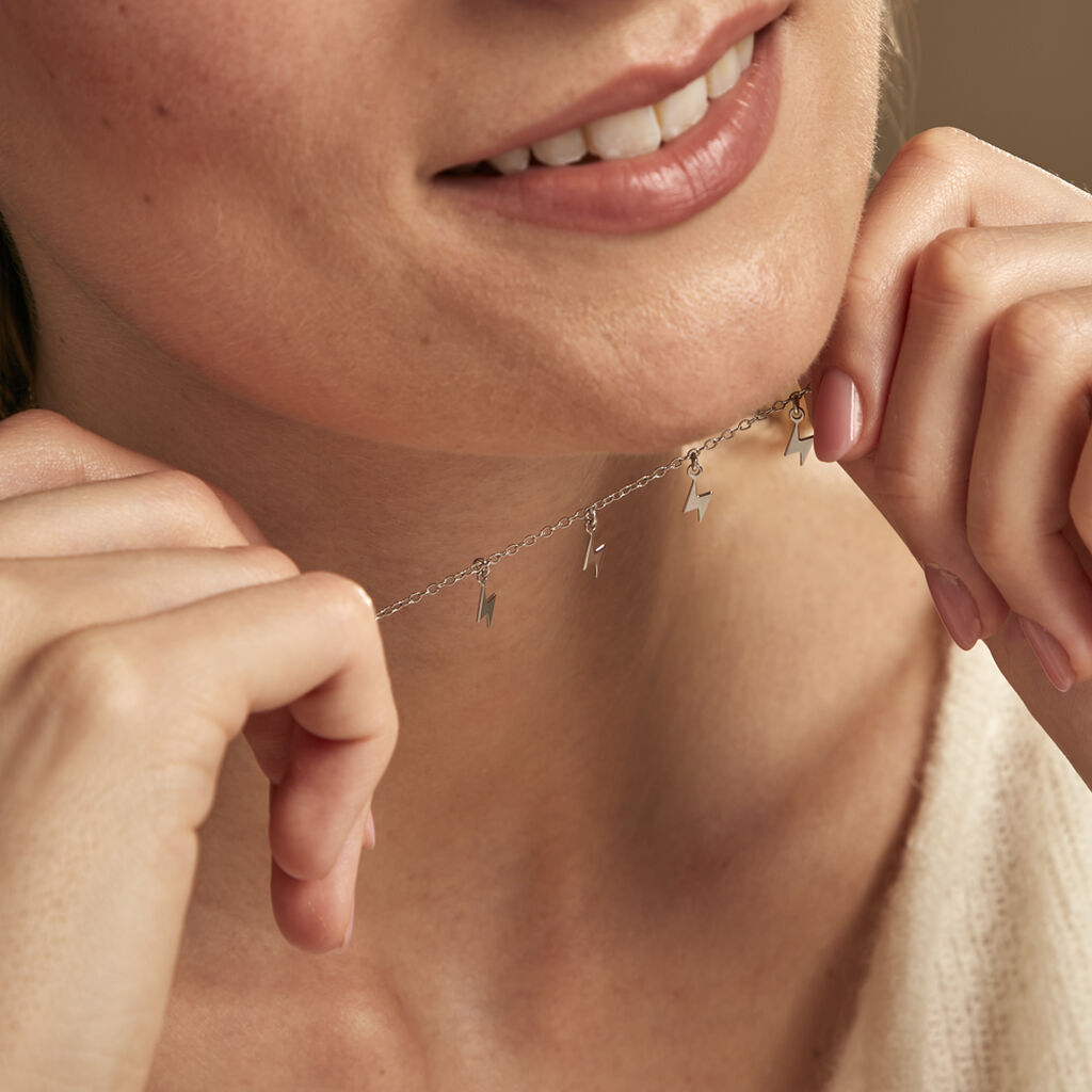 Collier Electra Argent Blanc