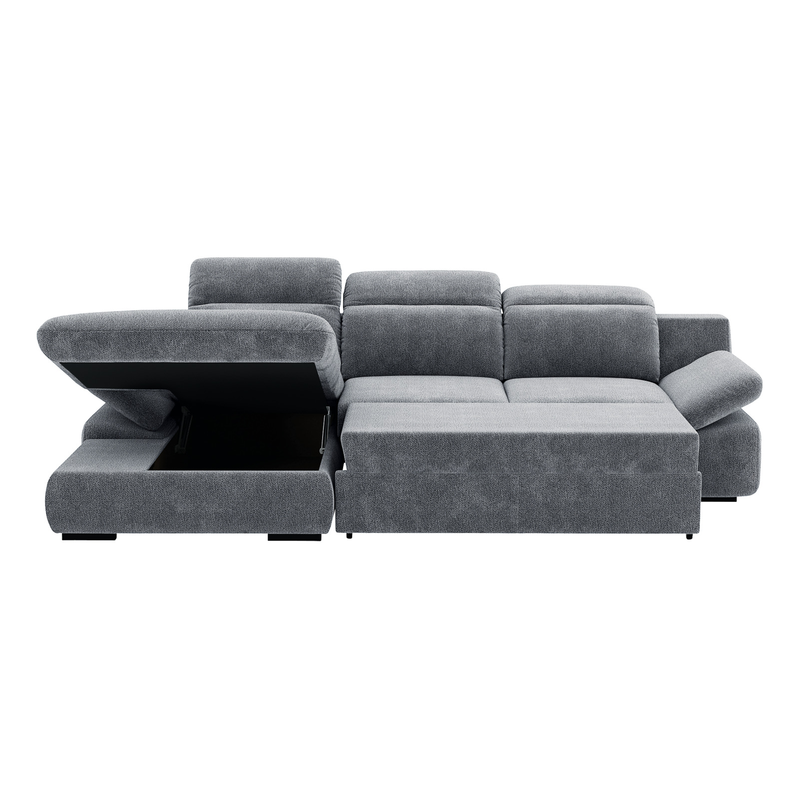 Ecksofa Lorena Stoff, Recamière links