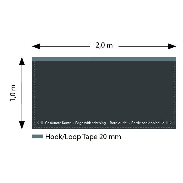 Stairville Skirt 300g/m² 2.0x1.0m Bk