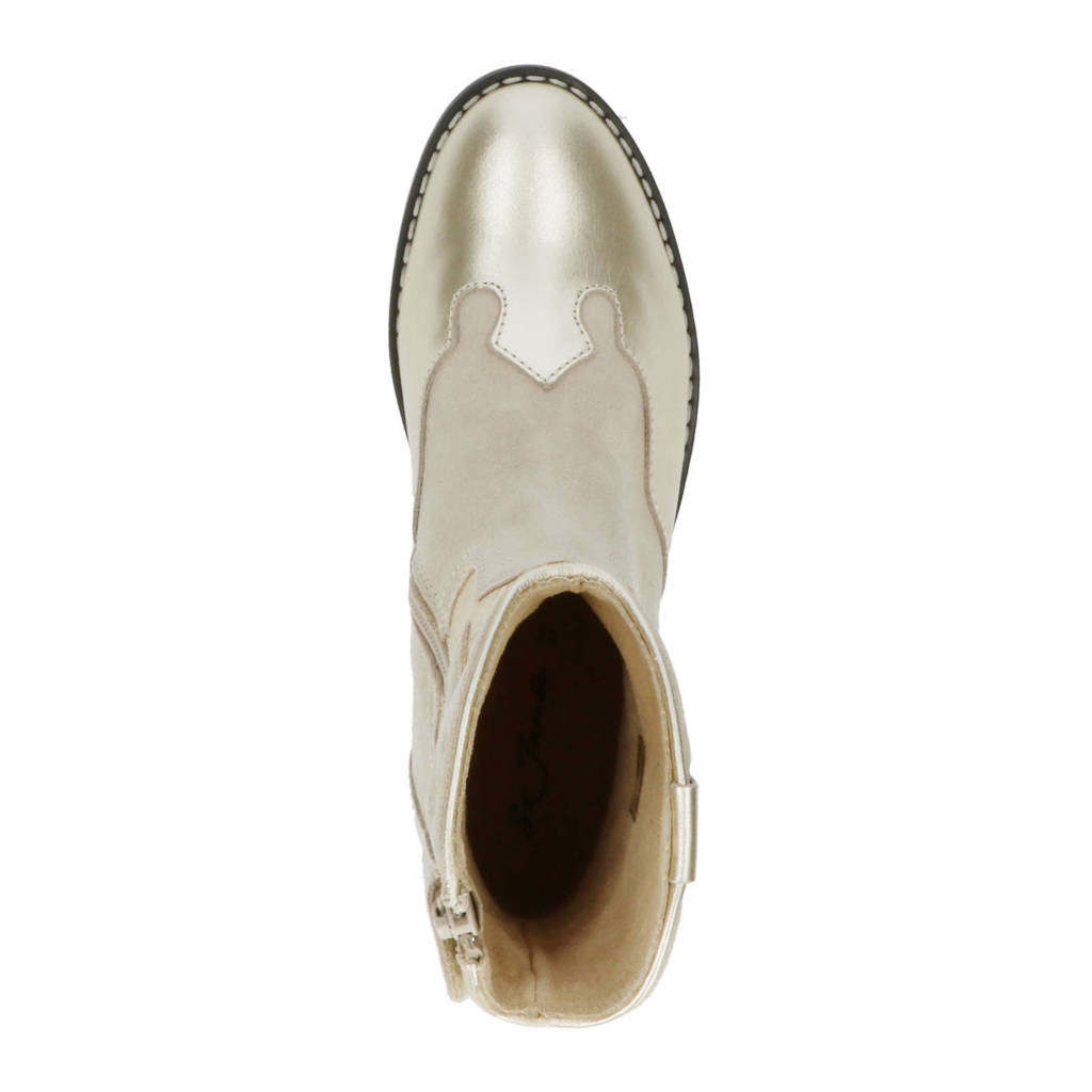 So Jamie suède cowboylaarzen beige/goud
