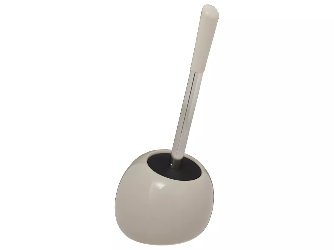 Brosse WC avec support en céramique Beige Lin