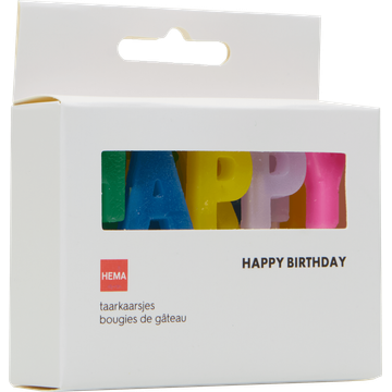 HEMA taartkaarsjes Happy Birthday Multicolour