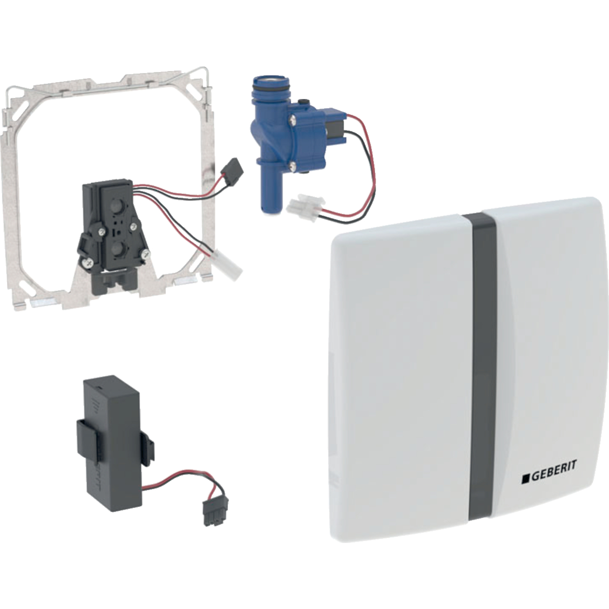 Geberit Basic urinoir stuursysteem infrarood batterijvoeding 16x16cm voor frontbediening mat verchroomd